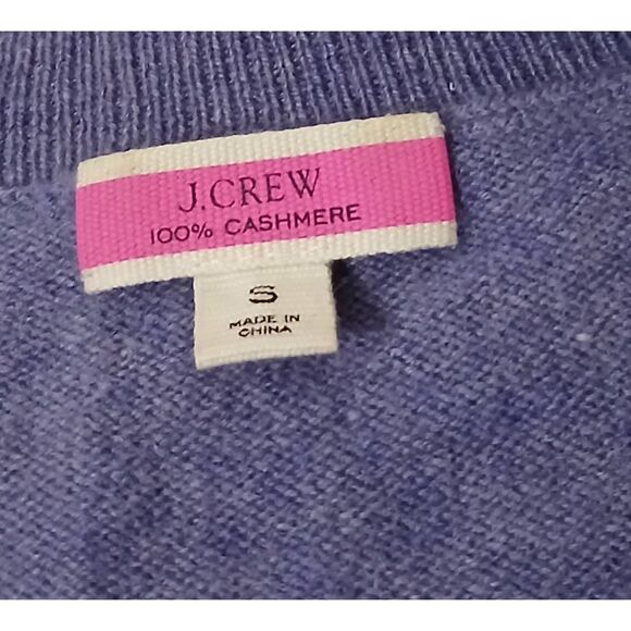 J crew womens small 100% cashmere sweater good cashmere standard lavender - Picture 4 of 6